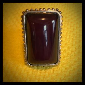 ☂️Purple and silver tone stretch ring☂️